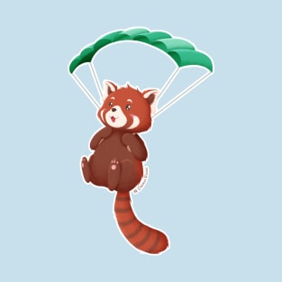 Red panda with parachute T-Shirt