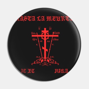 Eastern Orthodox Golgotha Cross Great Schema Hasta La Meurte Pin