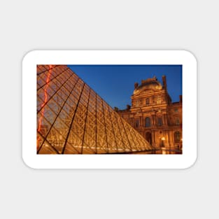 The Louvre at Night With Pyramid Magnet