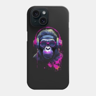 Graffiti-Inspired Chimpanzee Ink and Paint Splatters Phone Case