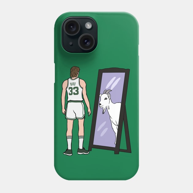 Larry Bird Mirror GOAT Phone Case by rattraptees