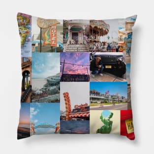 new jersey aesthetic collage Pillow