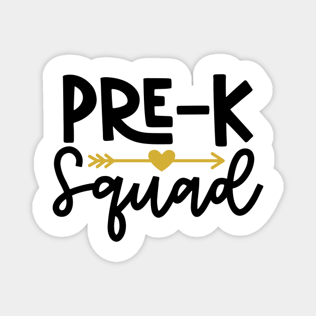 Pre-K Squad Back to School Kids Magnet by ThreadSupreme