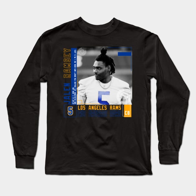 Rinkha Jalen Ramsey Football Edit Tapestries Rams Long Sleeve T-Shirt