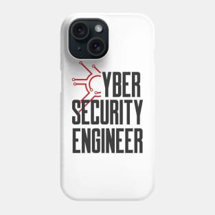 Cyber Security Engineer Red Circuits Phone Case