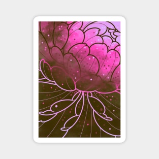 dark pink peony Magnet