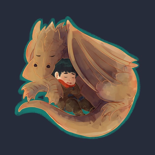 A boy and his dragon by staypee