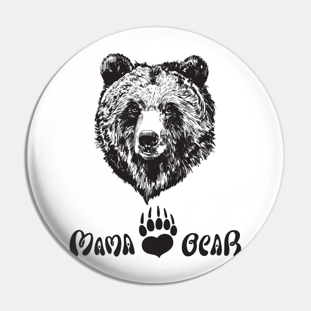 Mama Bear Pin by Work Memes