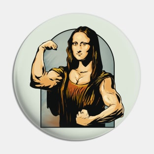 La Jacked-onde // Buff Mona Lisa // Funny Classic Art Pin