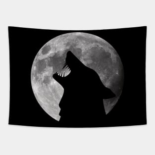 Werewolf Moon Silhouette Tapestry