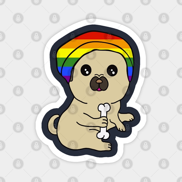 PugPride Magnet by 99sunvibes