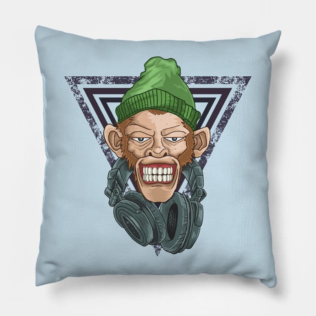 Monkey Hyperbeat music Pillow by Mako Design 