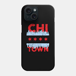 Chi Town Chicago Flag Skyline Phone Case