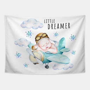 Newborn Baby Boy Sleeping Tapestry