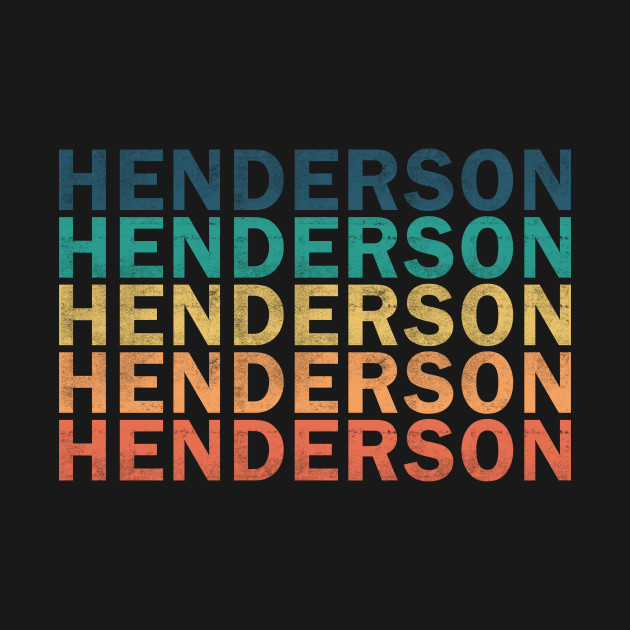 Henderson Name T Shirt - Henderson Vintage Retro Name Gift Item Tee by henrietacharthadfield