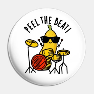 Peel The Beat Cute Banana Drummer Pun Pin