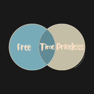 Venn Diagram: Time - Free vs. Priceless T-Shirt