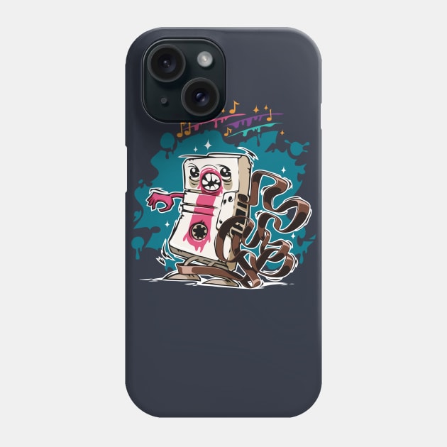 Cartoon Audio Cassette Tape Phone Case by Voysla