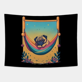 Pug on a hammock Tapestry