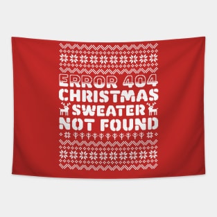 Error 404 Ugly Christmas Sweater Not Found - Computer Nerd Tapestry