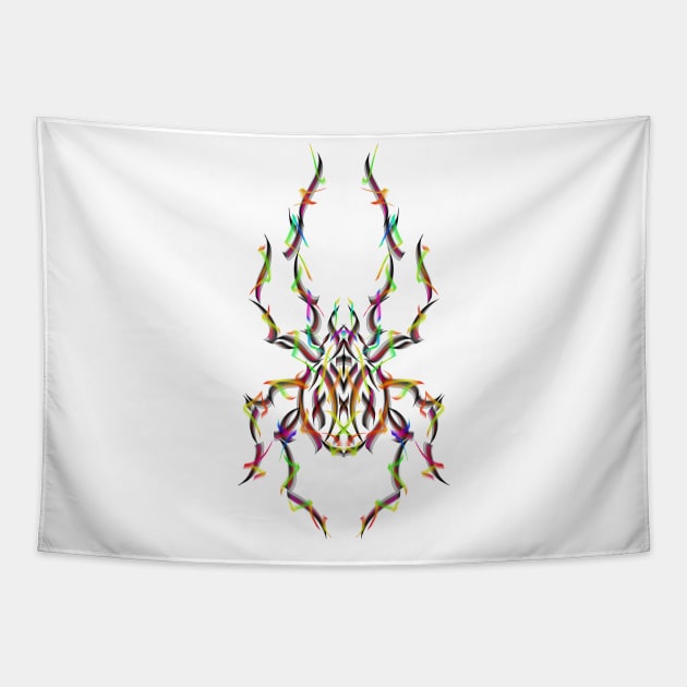 Rainbow spider Tapestry by ngmx