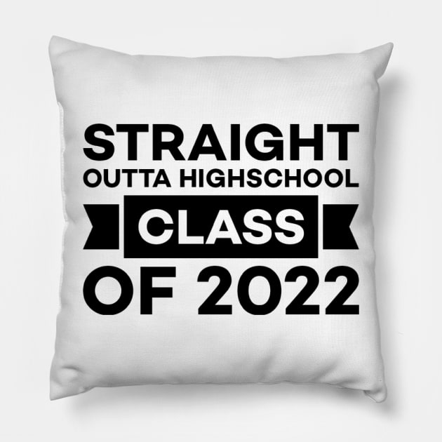 STRAIGHT OUTTA HIGH SCHOOL Class Of 2022 Pillow by Alennomacomicart