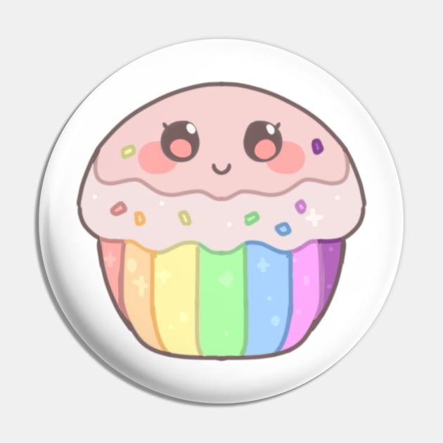 Kawaii cupcake Pin by Mintbelow