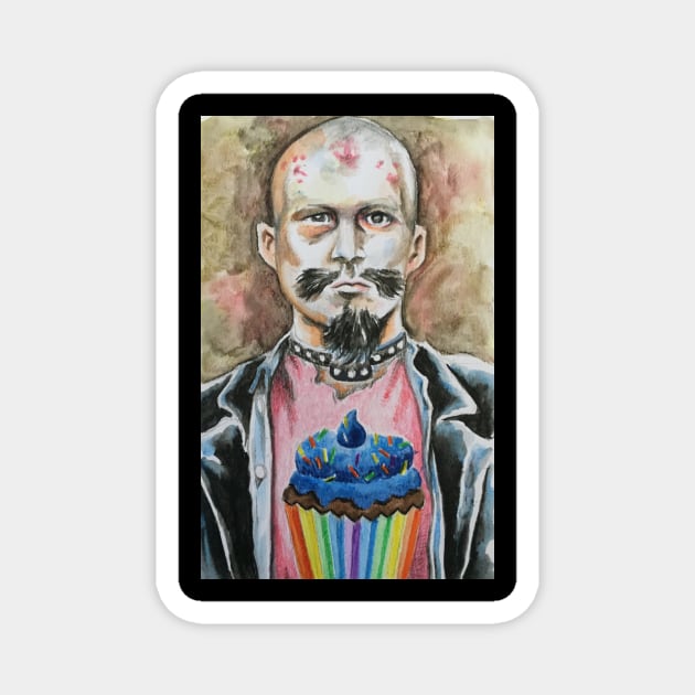 fun and frolic with GG Allin punk hardcore scum cupcakes Magnet by charlesstat3