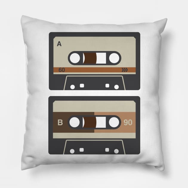 Old School Cassette Pillow by CoreDJ Sherman