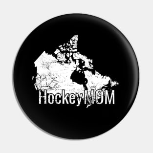 Hockey Mom in Wintery White Canada Pin