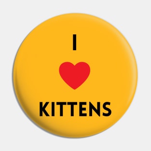 I Heart Kittens Pin