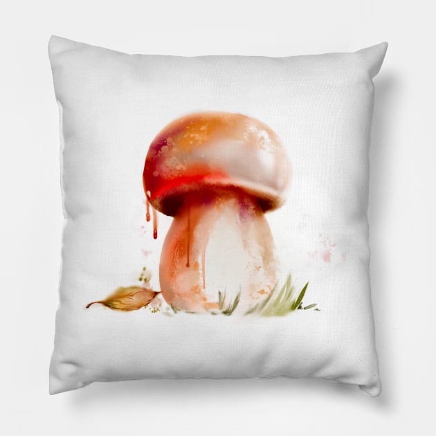 shrooms Pillow by Ljuko