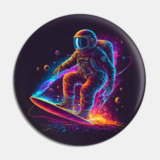 Star Surfing Astronaut Pin