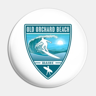 Surf Old Orchard Beach Maine Pin