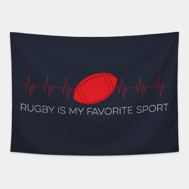 rugby is my favorite sport Tapestry by DonVector