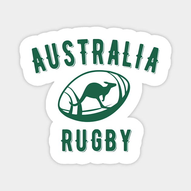 Australia Rugby - Straya Wallaby Rugby Gift for Rugby lovers who adore Australia. Magnet by yassinebd