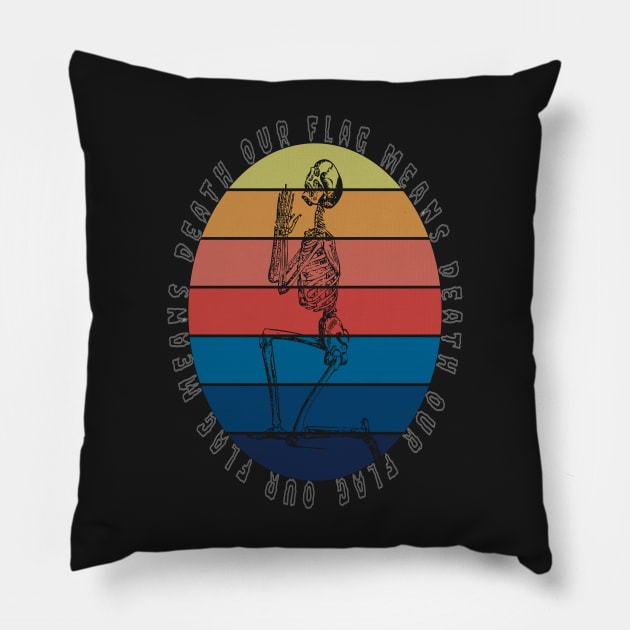 Don't Let Me Hear Those Middle-Aged Kiwi Men's Voices Again! HBO Max's Our Flag Means Death Brings the Whipping Jolly Roger to Life! Pillow by walidhamza