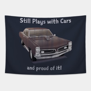 Still Plays with Cars - And Proud of it! Tapestry