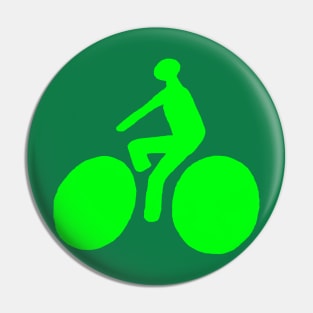 Green bicycle Pin