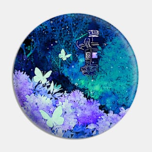 Jade Forest Butterfly Shrine Pin