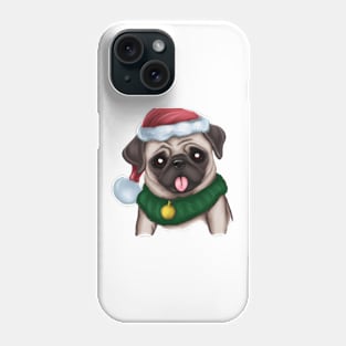 Cute Pug Drawing Phone Case