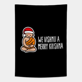 Funny Christmas puns We Vishnu a Merry Krishna Hindu Yoga Tapestry