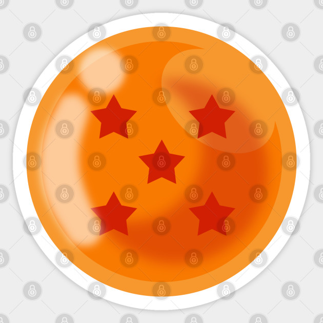 5 Star Ball Dragon Ball Sticker Teepublic