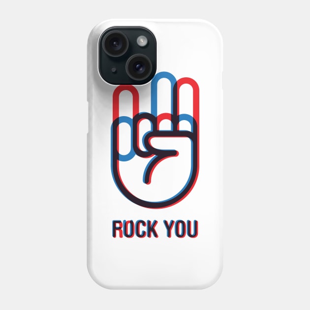 Rock/Fuck You Phone Case by iconnico