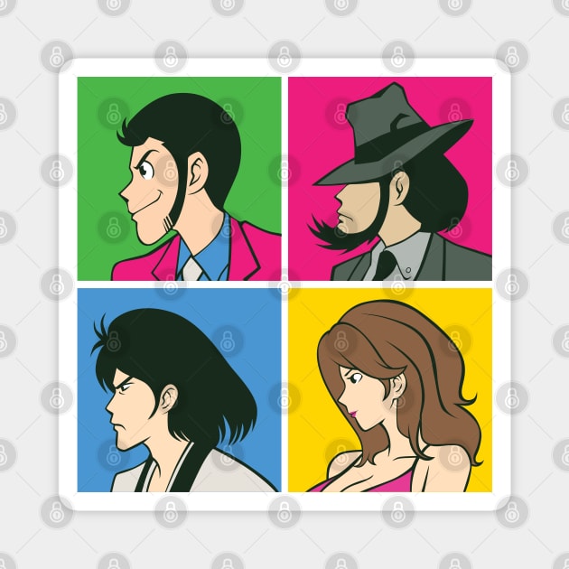 213 Lupin 4square Magnet by Yexart