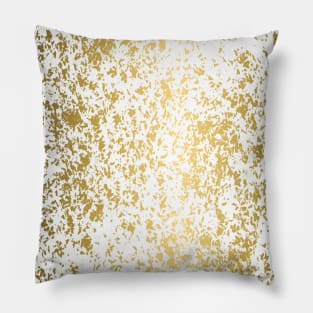 White and Gold Patina Style Design Pillow