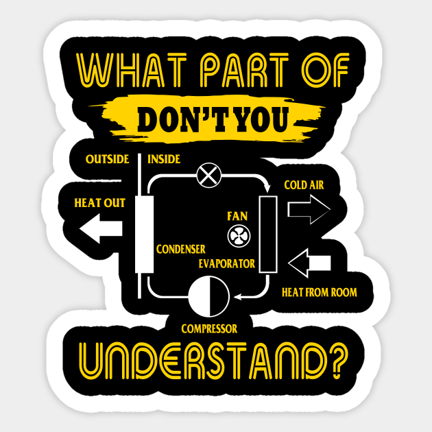 Funny HVAC Tech Gift For Men Women | What Part Of Don't You Understand - Funny Gift Hlatee - Sticker | TeePublic Funny HVAC Tech Gift For Men Women | What Part Of Don't You Understand - Funny Gift Hlatee - Sticker | TeePublic