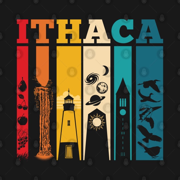 Awesome Ithaca New York Retro Design by SuburbanCowboy