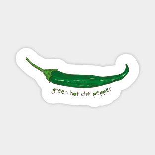 Green Hot Chili Pepper Magnet