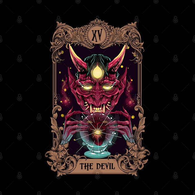 Major Arcana Tarot Card The Devil XV Halloween by E